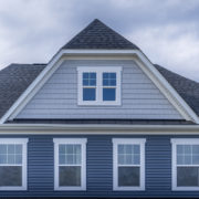 House with vinyl siding and vinyl shake accents.